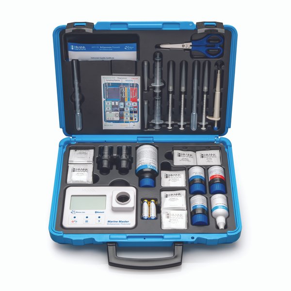 Combo Máy Đo Đa Chỉ Tiêu Nước Mặn HI97115 Kèm Thuốc Thử Có Kết Nối Bluetooth Hanna HI97115C 1 Combo Máy Đo Đa Chỉ Tiêu Nước Mặn HI97115 Kèm Thuốc Thử Có Kết Nối Bluetooth Hanna HI97115C