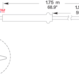 Đầu Dò Nhiệt Độ Xuyên Sâu Kiểu K Với Tay Cầm (1.5m) Hanna HI766TR3 4 dau do nhiet do xuyen sau kieu k voi tay cam 15m hanna hi766tr3 1