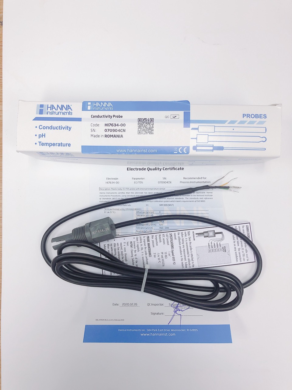 Điện Cực EC/TDS Online (Thang Thấp) cáp 4m Hanna HI7634-00/4 4 Điện Cực EC/TDS Online (Thang Thấp) cáp 4m Hanna HI7634-00/4 - Ảnh 4