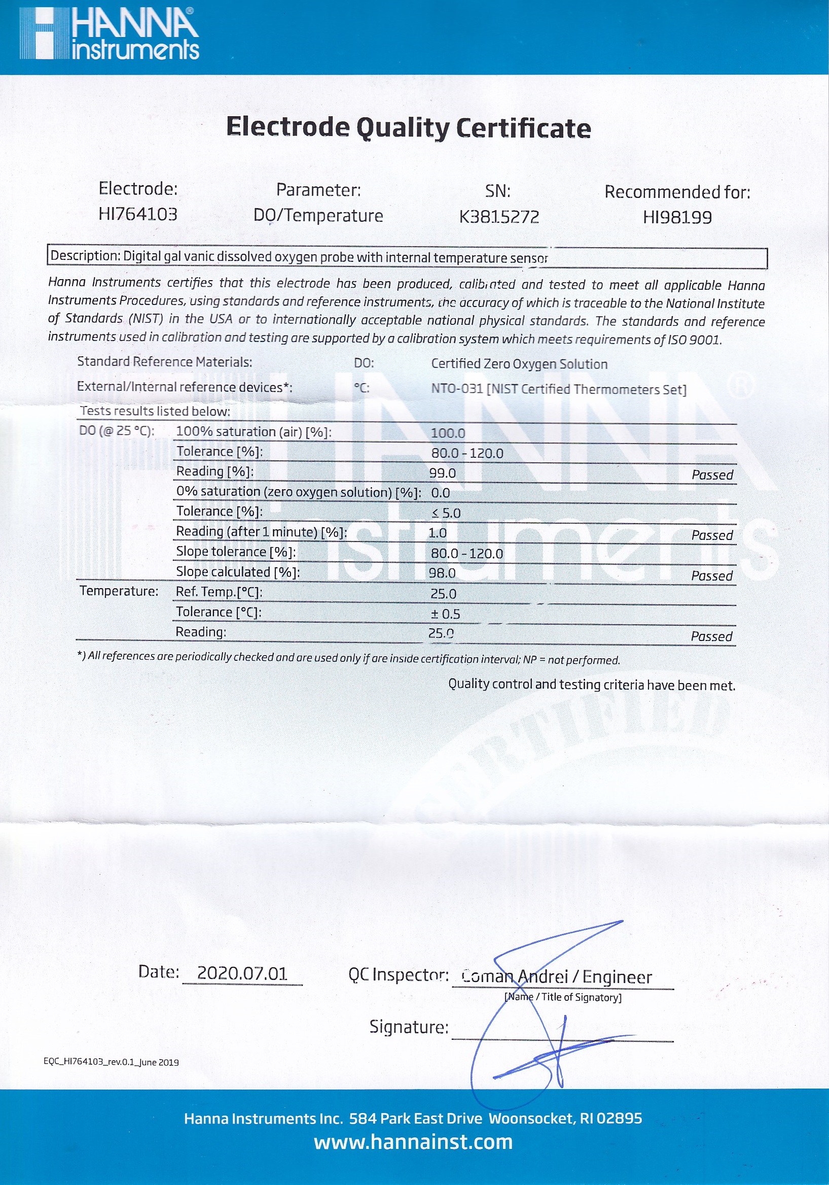 Điện Cực Oxy Hòa Tan Dạng Galvanic Cho Máy HI98199, Cáp 4m Hanna HI764103 5 Điện Cực Oxy Hòa Tan Dạng Galvanic Cho Máy HI98199, Cáp 4m Hanna HI764103 - Ảnh 5