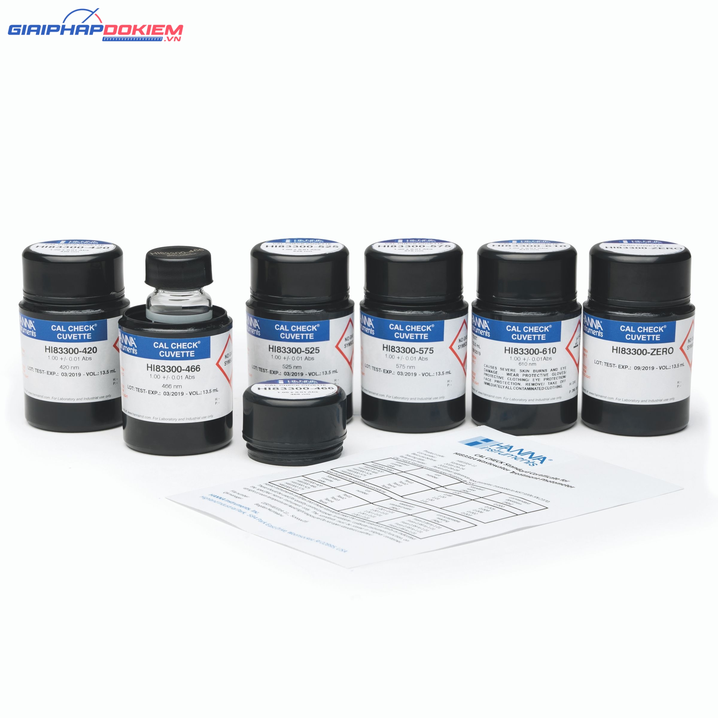 Dung Dịch CAL Check™ Chuẩn Bước Sóng Dùng Cho Máy HI83314 Hanna HI83314-11 10 Dung Dịch CAL Check™ Chuẩn Bước Sóng Dùng Cho Máy HI83314 Hanna HI83314-11