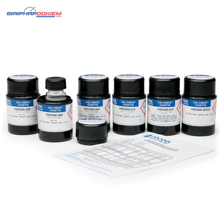Dung Dịch CAL Check™ Chuẩn Bước Sóng Dùng Để Kiểm Tra Máy HI83399 Hanna HI83399-11 5 Dung Dịch CAL Check™ Chuẩn Bước Sóng Dùng Để Kiểm Tra Máy HI83399 Hanna HI83399-11