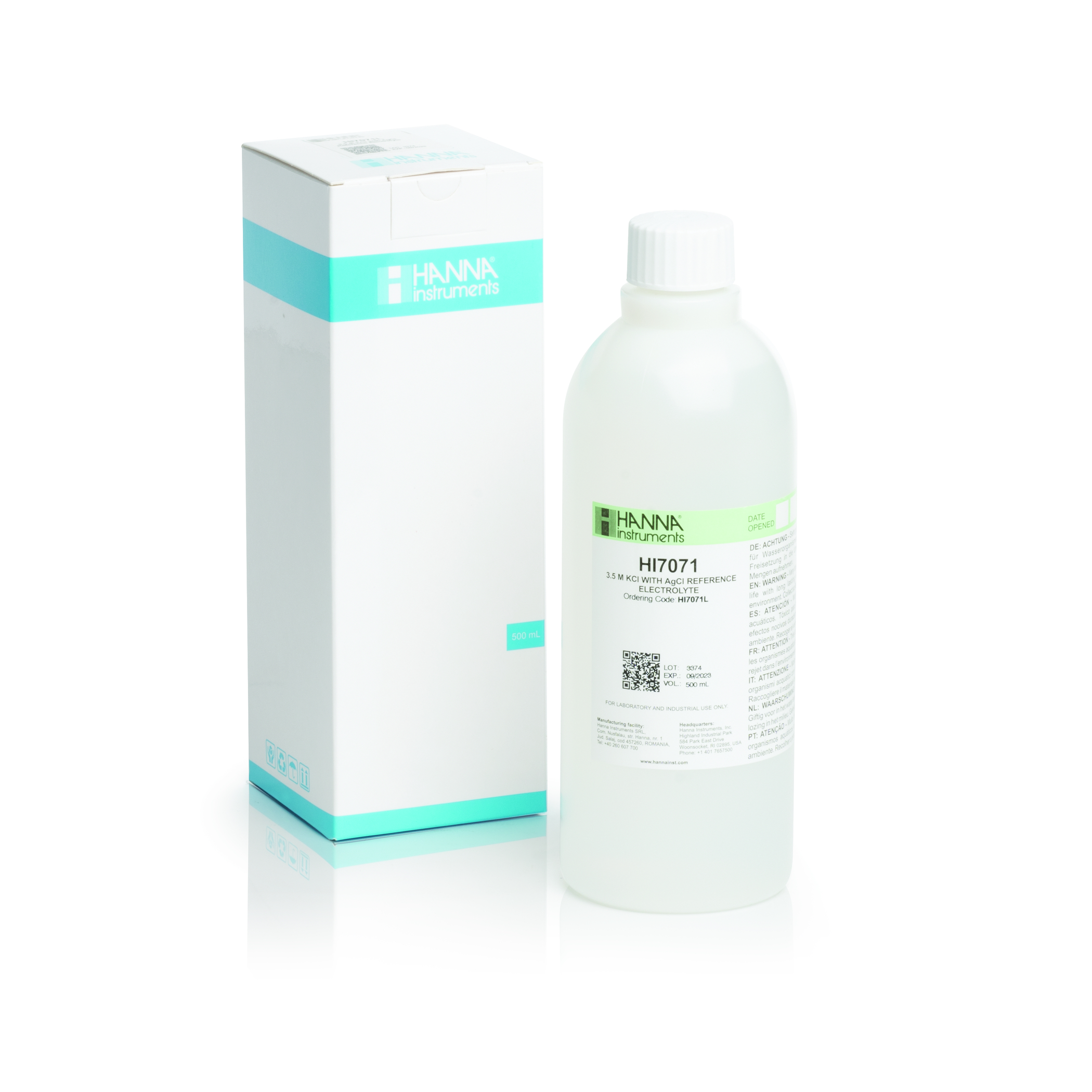 Dung Dịch Châm Điện Cực pH Mối Nối Đơn, 500mL Hanna HI7071L 1 Dung Dịch Châm Điện Cực pH Mối Nối Đơn, 500mL Hanna HI7071L