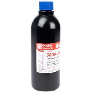 Dung Dịch Hiệu Chuẩn Độ Dẫn (EC) 5000 µS/cm, Chai FDA 500mL Hanna HI8039L