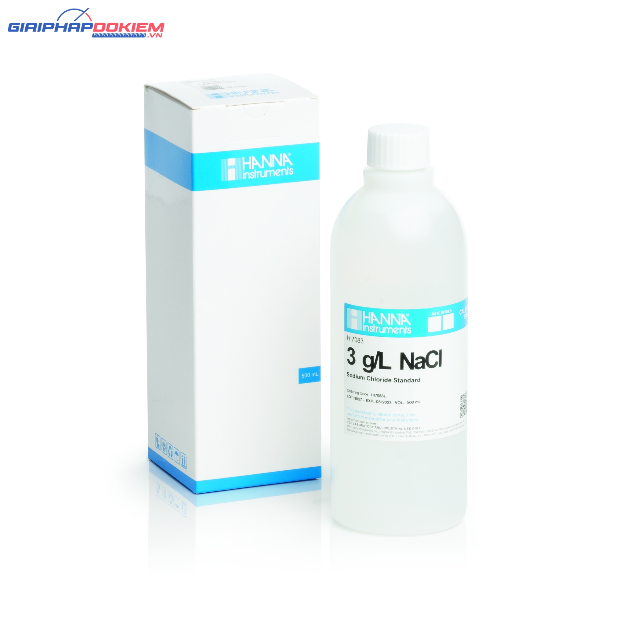 Dung Dịch Hiệu Chuẩn NaCl 3.0 g/L, 500 mL Hanna HI7083L 1 Dung Dịch Hiệu Chuẩn NaCl 3.0 g/L, 500 mL Hanna HI7083L