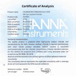 Dung Dịch Hiệu Chuẩn NaCl 58.4 g/L,Chai 500 mL Hanna HI7084L 3 dung dich hieu chuan nacl 584 g lchai 500 ml hanna hi7084l 1