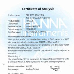 Dung Dịch Hiệu Chuẩn ORP 470 mV, 500 mL Hanna HI7022L 3 dung dich hieu chuan orp 470 mv 500 ml hanna hi7022l 1