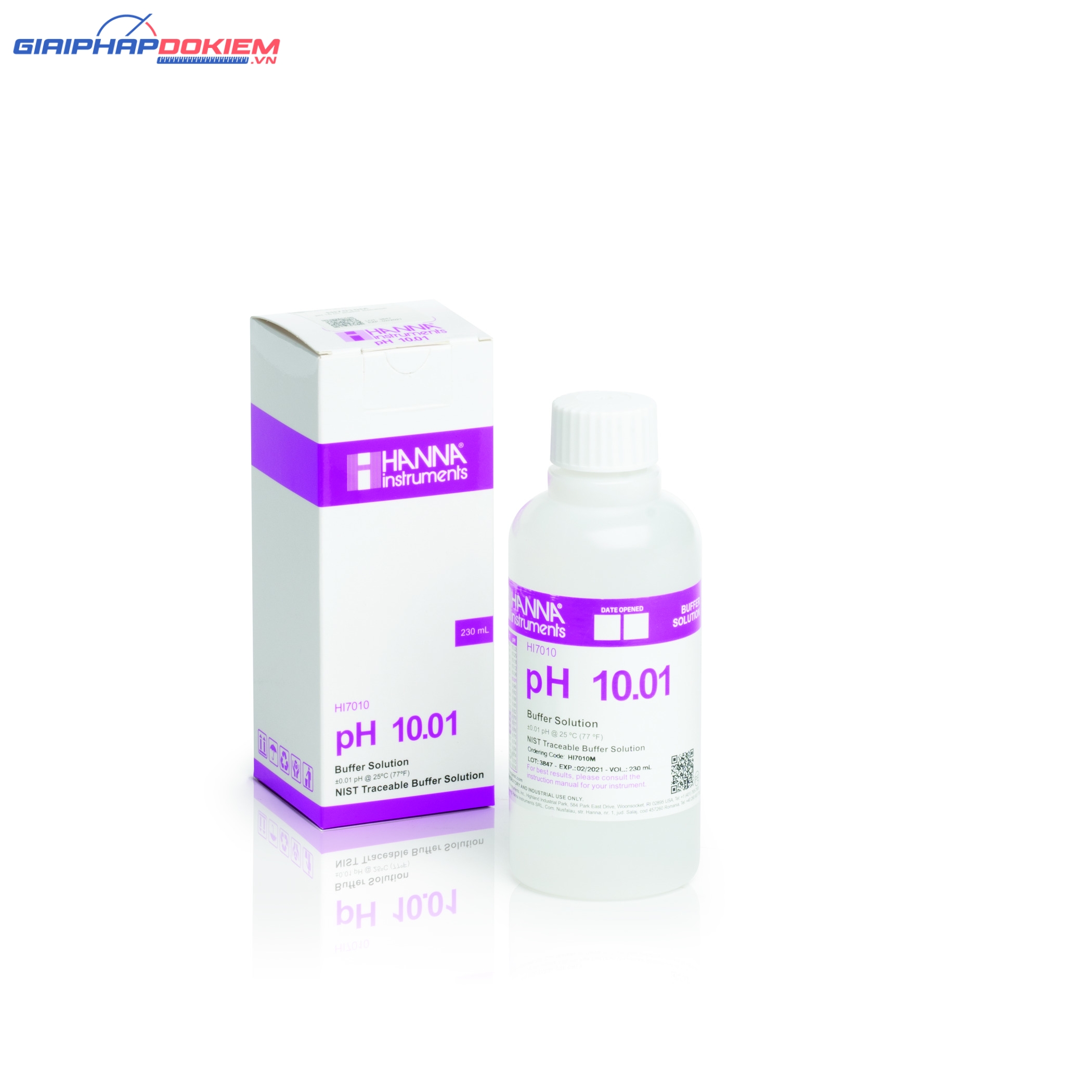 Dung Dịch Hiệu Chuẩn pH 10.01, Chai 230mL Hanna HI7010M 1 Dung Dịch Hiệu Chuẩn pH 10.01, Chai 230mL Hanna HI7010M