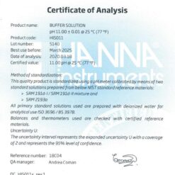 Dung Dịch Hiệu Chuẩn pH 11.00, 500 mL Hanna HI5011 3 dung dich hieu chuan ph 1100 500 ml hanna hi5011 1