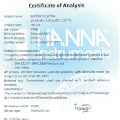 Dung Dịch Hiệu Chuẩn pH 12.45, Chai 500 mL Hanna HI5124 3 dung dich hieu chuan ph 1245 chai 500 ml hanna hi5124 1