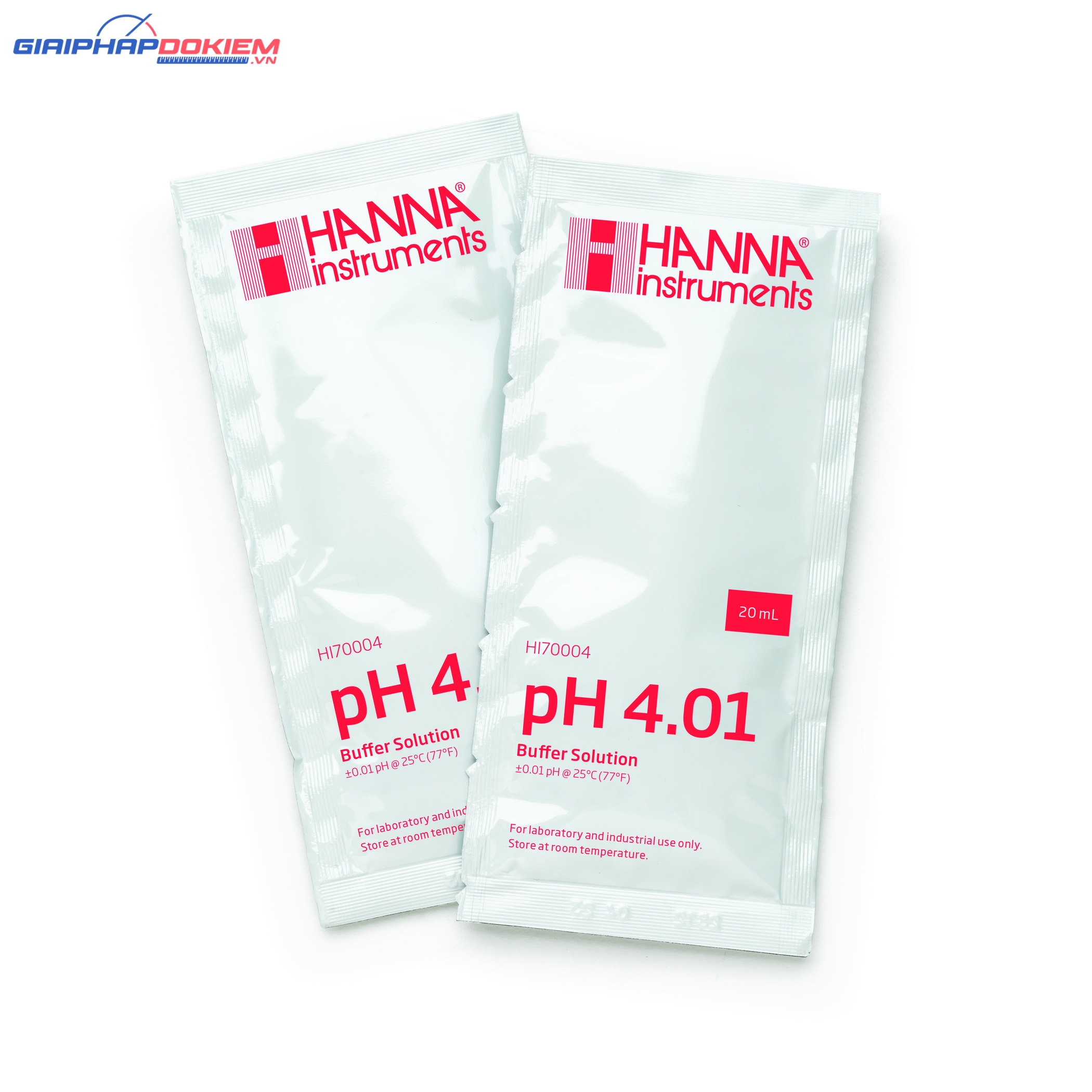 Dung Dịch Hiệu Chuẩn pH 4.01 Dạng Gói 20mL (25 Gói) Hanna HI70004P 1 Dung Dịch Hiệu Chuẩn pH 4.01 Dạng Gói 20mL (25 Gói) Hanna HI70004P