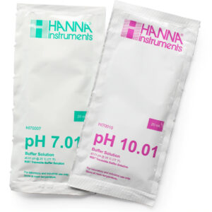 Dung Dịch Hiệu Chuẩn pH7.01 Và pH10.01 Dạng Gói 20mL (5 Gói Mỗi Loại) Hanna HI770710P