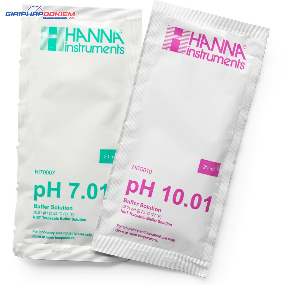 Dung Dịch Hiệu Chuẩn pH7.01 Và pH10.01 Dạng Gói 20mL (5 Gói Mỗi Loại) Hanna HI770710P 1 Dung Dịch Hiệu Chuẩn pH7.01 Và pH10.01 Dạng Gói 20mL (5 Gói Mỗi Loại) Hanna HI770710P