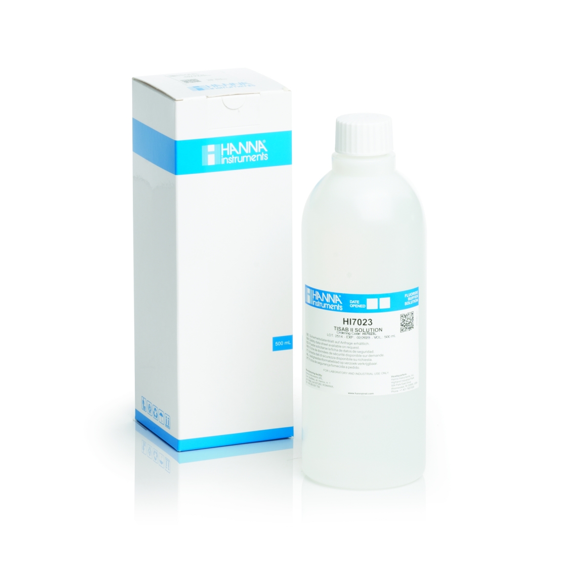 Dung Dịch TISAB Cho Điện Cực Floride, Chai 500mL Hanna HI7023L Dung Dịch TISAB Cho Điện Cực Floride, Chai 500mL Hanna HI7023L