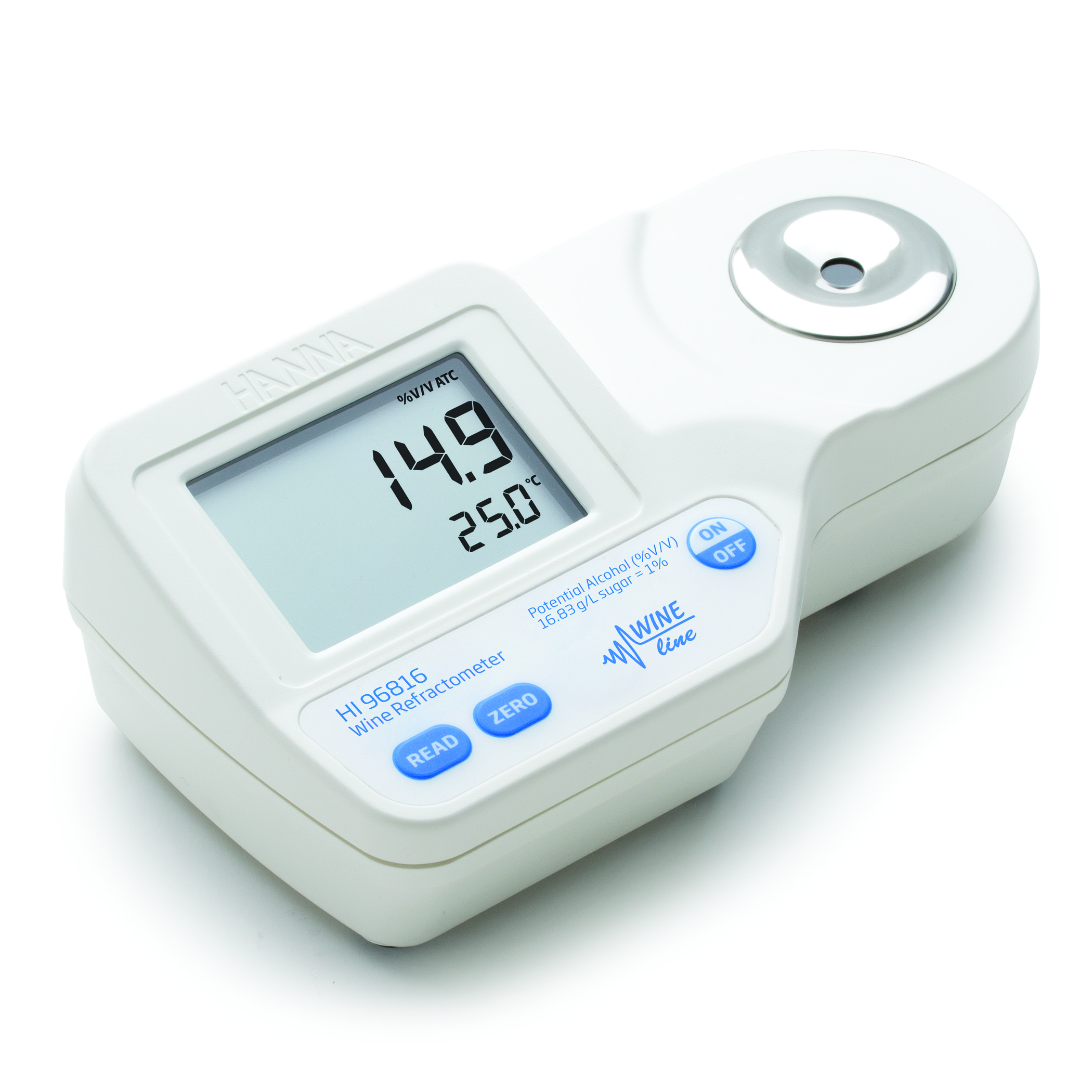 Khúc Xạ Kế Đo Nồng Độ Cồn Theo Tiêu Chuẩn EEC Cho Rượu, Nước Ủ Nho, Nước Ép Hanna HI96816 1 Khúc Xạ Kế Đo Nồng Độ Cồn Theo Tiêu Chuẩn EEC Cho Rượu, Nước Ủ Nho, Nước Ép Hanna HI96816