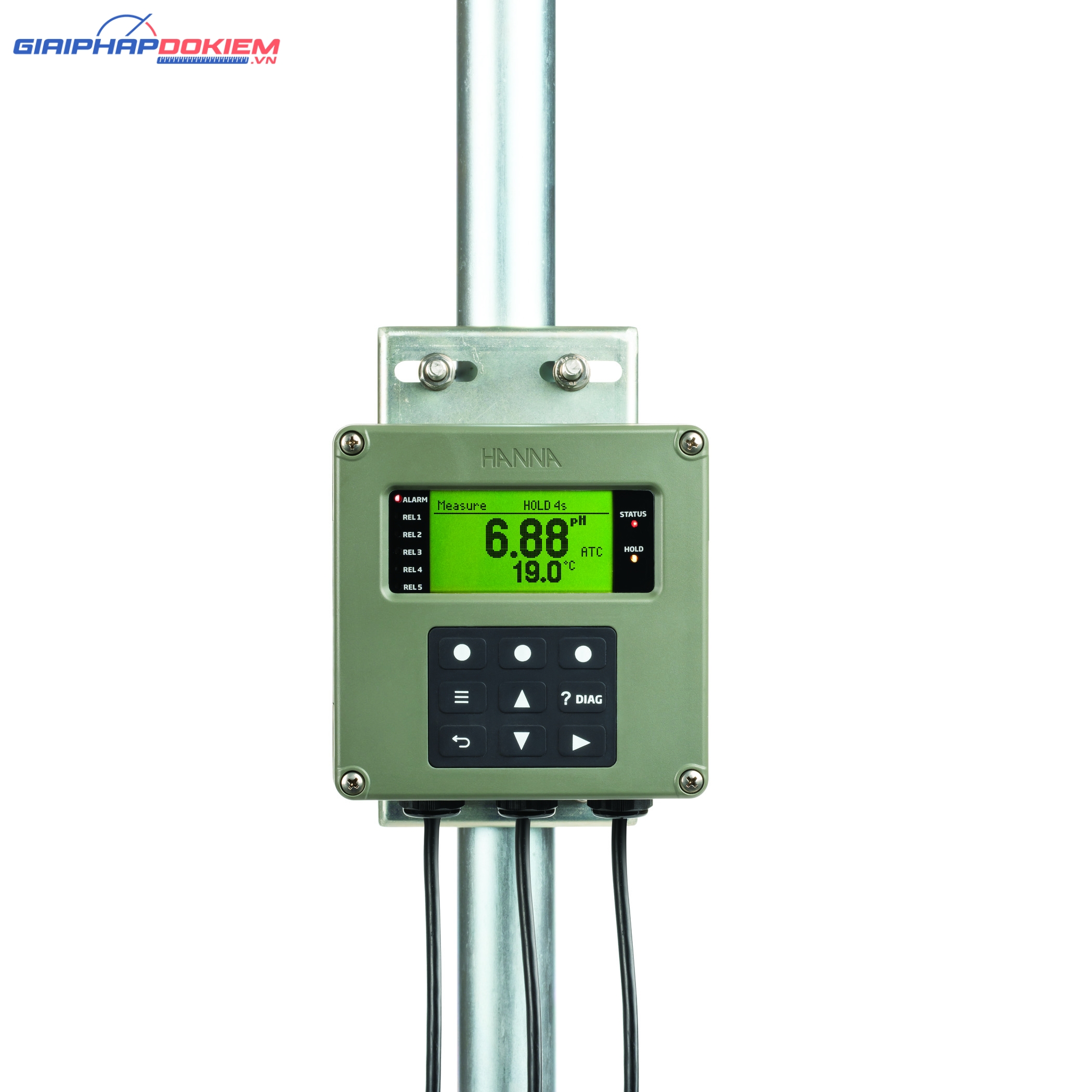 Màn Hình Kiểm Soát pH, ORP, EC, DO Đồng Thời Hanna HI510 1 Màn Hình Kiểm Soát pH, ORP, EC, DO Đồng Thời Hanna HI510