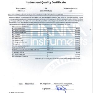 Máy Đo Độ Đục Và Clo Để Bàn Theo Tiêu Chuẩn EPA Hanna HI83414-02 3 may do do duc va clo de ban theo tieu chuan epa hanna hi83414 02 1