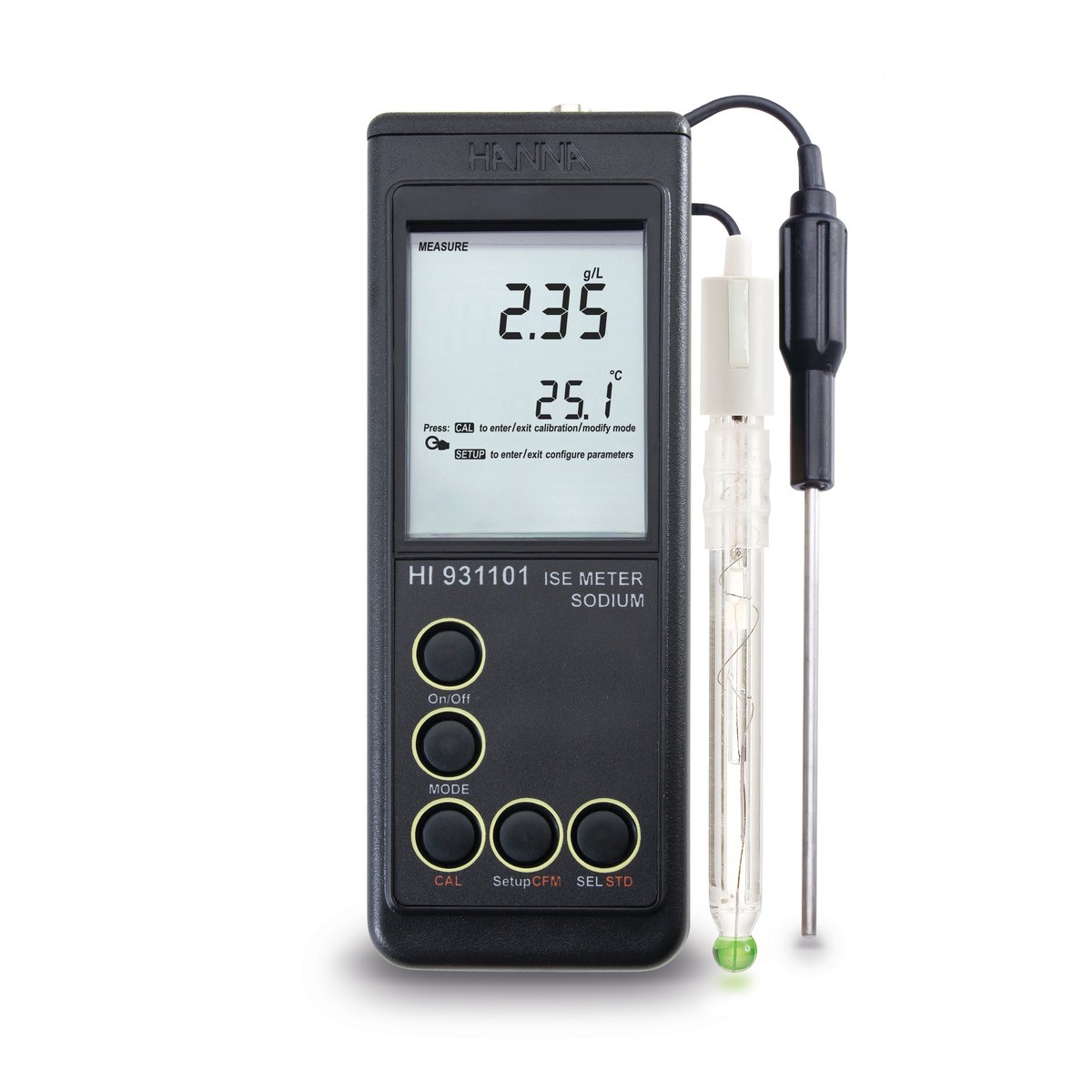 Máy Đo Nồng Độ Natri (Na) Cầm Tay Hanna HI931101 1 Máy Đo Nồng Độ Natri (Na) Cầm Tay Hanna HI931101