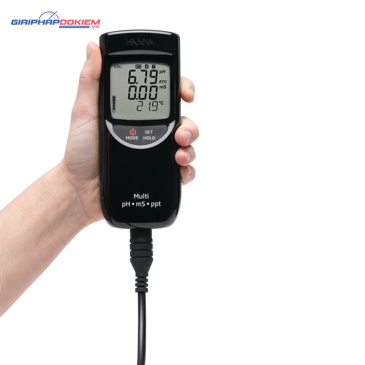 Máy Đo pH/EC/TDS/Nhiệt Độ Chống Thấm Nước (Thang Cao) Hanna HI991301 2 Máy Đo pH/EC/TDS/Nhiệt Độ Chống Thấm Nước (Thang Cao) Hanna HI991301