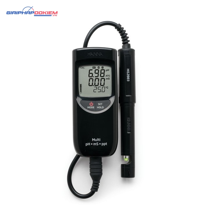 Máy Đo pH/EC/TDS/Nhiệt Độ Chống Thấm Nước (Thang Cao) Hanna HI991301 1 Máy Đo pH/EC/TDS/Nhiệt Độ Chống Thấm Nước (Thang Cao) Hanna HI991301