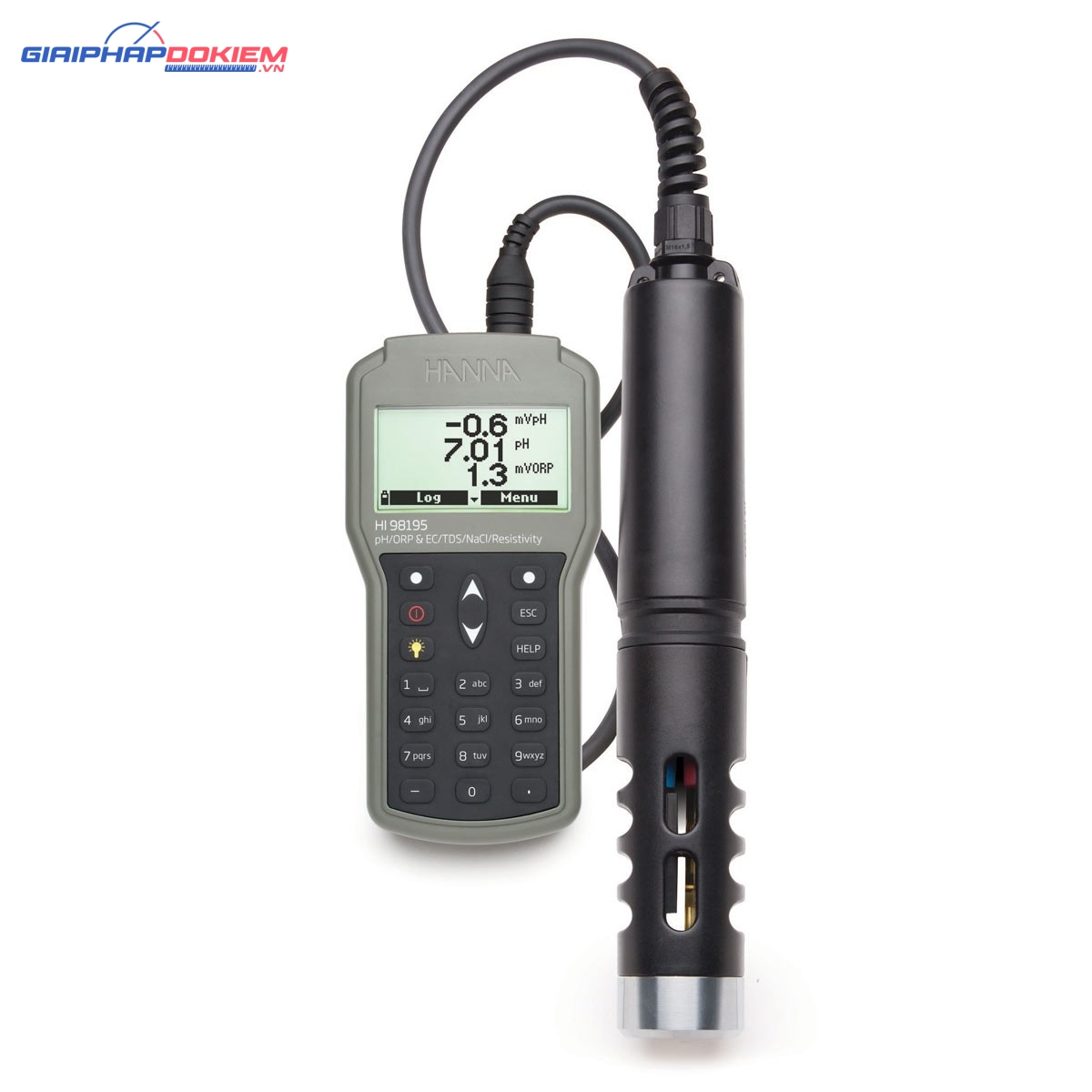 Máy Đo pH/ORP/EC/TDS/Độ Mặn/Trở Kháng/Áp Suất/Nhiệt Độ Chống Thấm Nước Hanna HI98195 1 Máy Đo pH/ORP/EC/TDS/Độ Mặn/Trở Kháng/Áp Suất/Nhiệt Độ Chống Thấm Nước Hanna HI98195