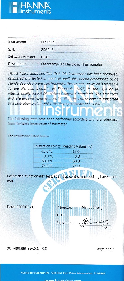Nhiệt Kế Bỏ Túi Checktemp Dip Có Dây Nhúng Chìm Hanna HI98539 2 Nhiệt Kế Bỏ Túi Checktemp Dip Có Dây Nhúng Chìm Hanna HI98539 - Ảnh 2