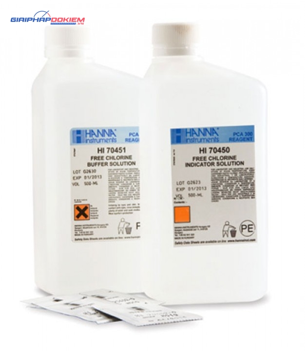Thuốc Thử Clo Dư Dùng Cho Bộ Kiểm Soát PCA (khoảng 16000 Lần Đo) Hanna HI70480 1 Thuốc Thử Clo Dư Dùng Cho Bộ Kiểm Soát PCA (khoảng 16000 Lần Đo) Hanna HI70480