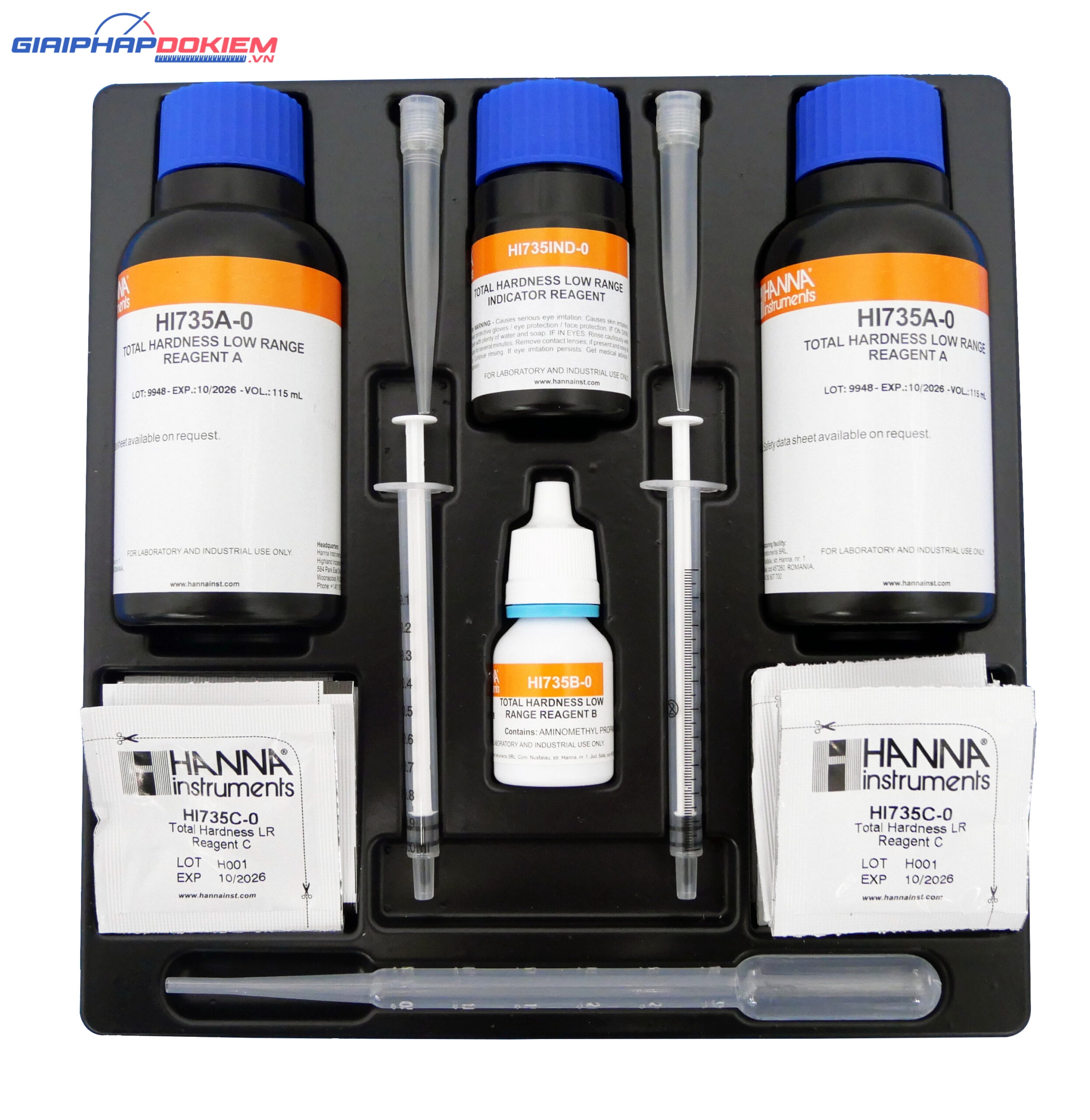 Thuốc Thử Độ Cứng Tổng Thang Thấp Dùng Cho HI735 (25 lần) Hanna HI735-25 1 Thuốc Thử Độ Cứng Tổng Thang Thấp Dùng Cho HI735 (25 lần) Hanna HI735-25