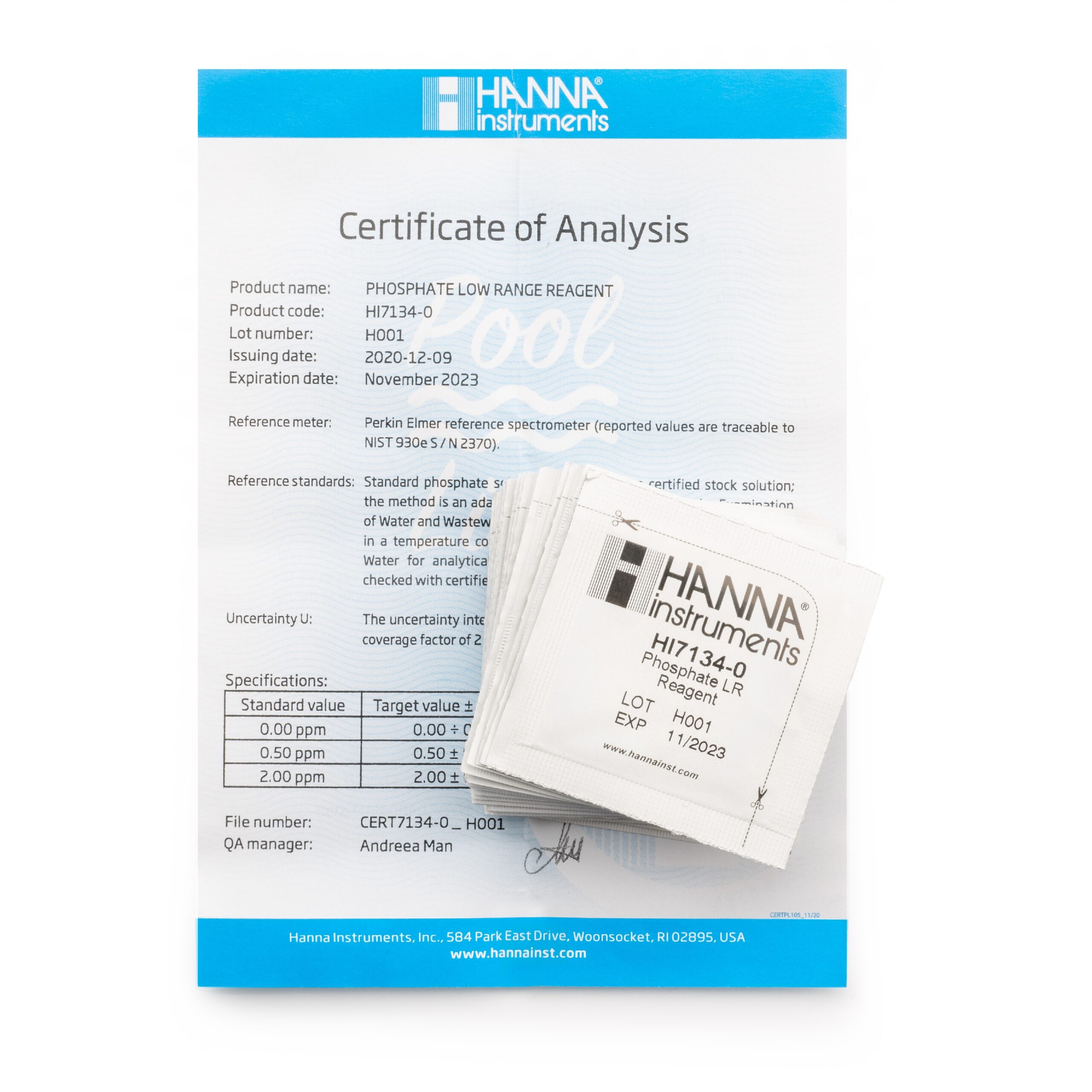 Thuốc Thử Dùng Cho Checker Photphat Hồ Bơi HI7134, 25 Lần Đo Hanna HI7134-25 2 Thuốc Thử Dùng Cho Checker Photphat Hồ Bơi HI7134, 25 Lần Đo Hanna HI7134-25 - Ảnh 2