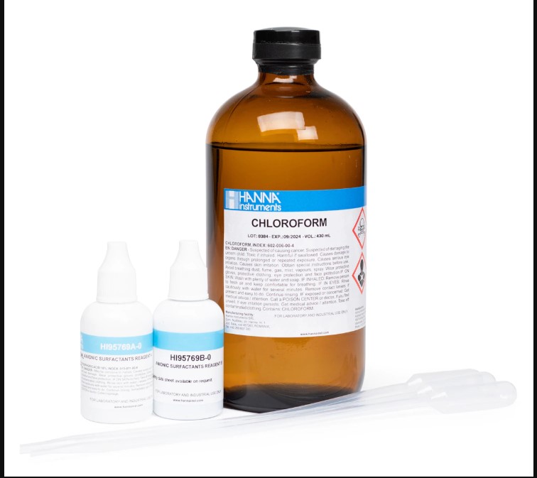 Thuốc thử dùng để đo anion hoạt động bề mặt, 40 lần Hanna HI95769-01 1 Thuốc thử dùng để đo anion hoạt động bề mặt, 40 lần Hanna HI95769-01