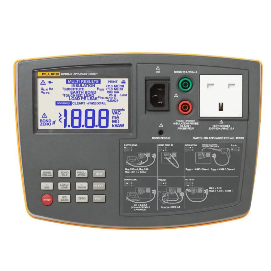Máy kiểm tra thiết bị điện cầm tay FLUKE-6200-2 UK 3 Máy kiểm tra thiết bị điện cầm tay FLUKE-6200-2 UK