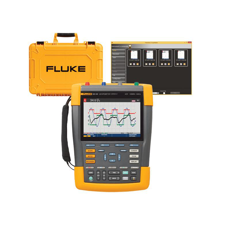 Máy hiện sóng cầm tay FLUKE-190-104-III (100Mhz, 4CH, 1,25 GS/s, Cách ly) 3 Máy hiện sóng cầm tay FLUKE-190-104-III (100Mhz, 4CH, 1,25 GS/s, Cách ly)