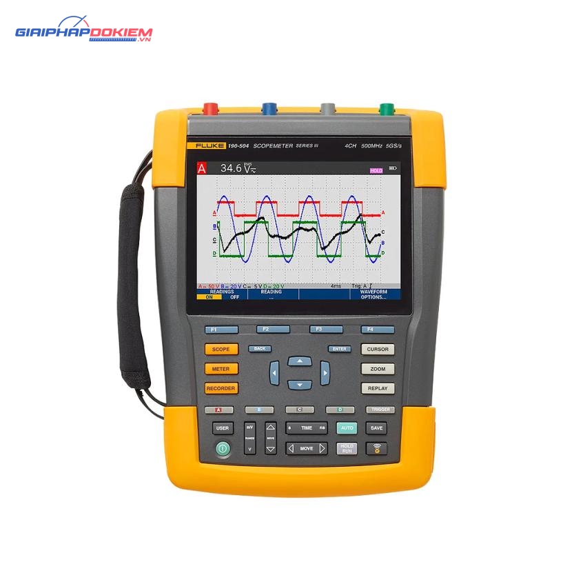 Máy hiện sóng cầm tay FLUKE-190-204-III-S (200Mhz, 4CH, 2,5 GS/s, Cách ly, FlukeView) 4 Máy hiện sóng cầm tay FLUKE-190-204-III-S (200Mhz, 4CH, 2,5 GS/s, Cách ly, FlukeView)