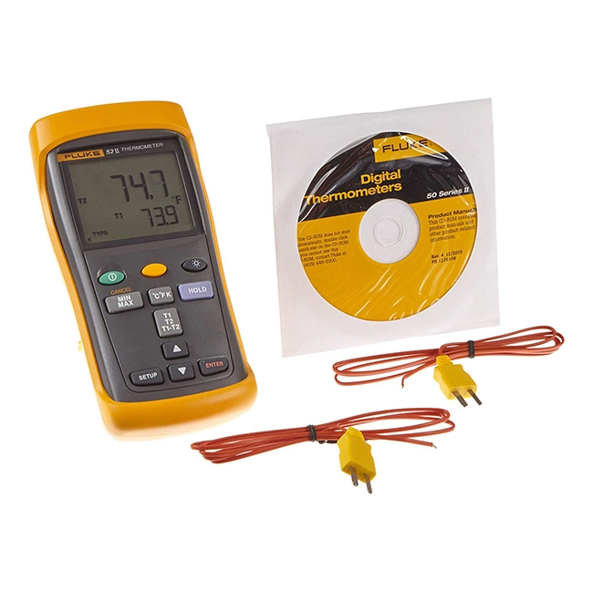 Thiết bị đo nhiệt độ tiếp xúc 2 kênh FLUKE-52-2 50HZ (Fluke-52 II) 4 Thiết bị đo nhiệt độ tiếp xúc 2 kênh FLUKE-52-2 50HZ (Fluke-52 II) - Ảnh 2