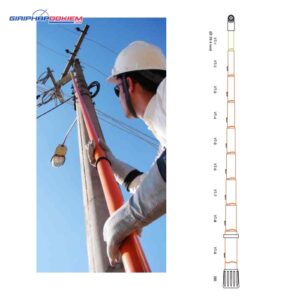 Sào thao tác 7.77m Ritz VTT 1/6 (110kV) 10 sao thao tac 220kv terex ritz vtt 1 7 1