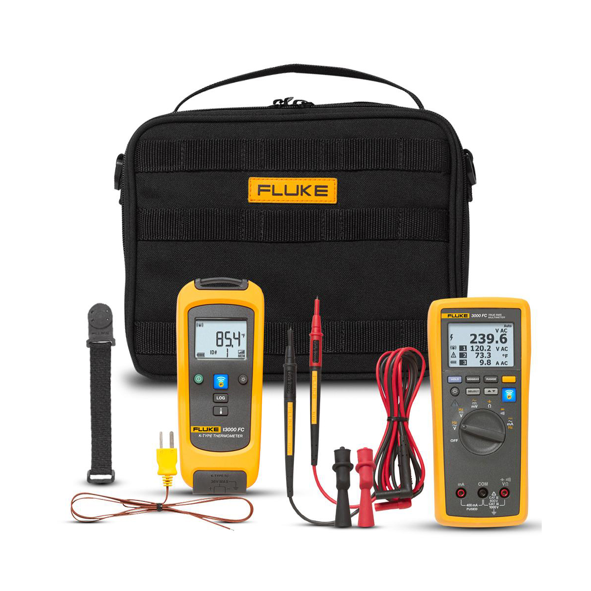 Nhiệt kế cặp nhiệt điện FLUKE FLK-T3000FC (Fluke-T3000 FC, Wireless) 6 Nhiệt kế cặp nhiệt điện FLUKE FLK-T3000FC (Fluke-T3000 FC, Wireless) - Ảnh 3