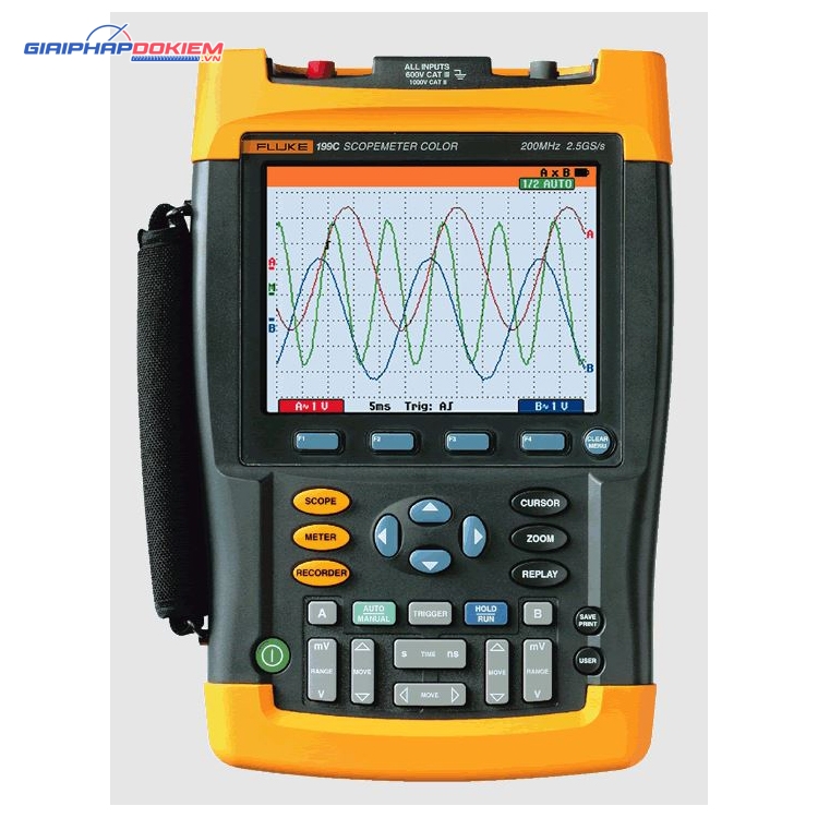 Máy hiện sóng cầm tay Fluke 199C (200Mhz, 2.5GSa/s, 2CH) 3 Máy hiện sóng cầm tay Fluke 199C (200Mhz, 2.5GSa/s, 2CH)