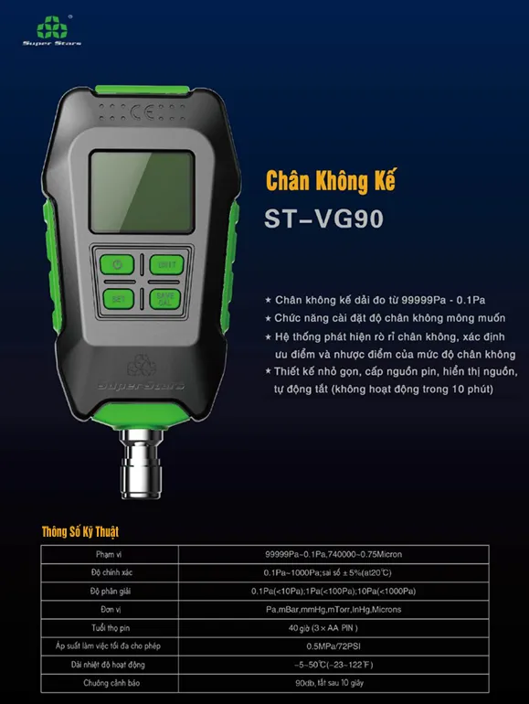 Chân không kế Super Stars ST-VG90 12 chan khong ke super stars st vg901 1730470899 1 1