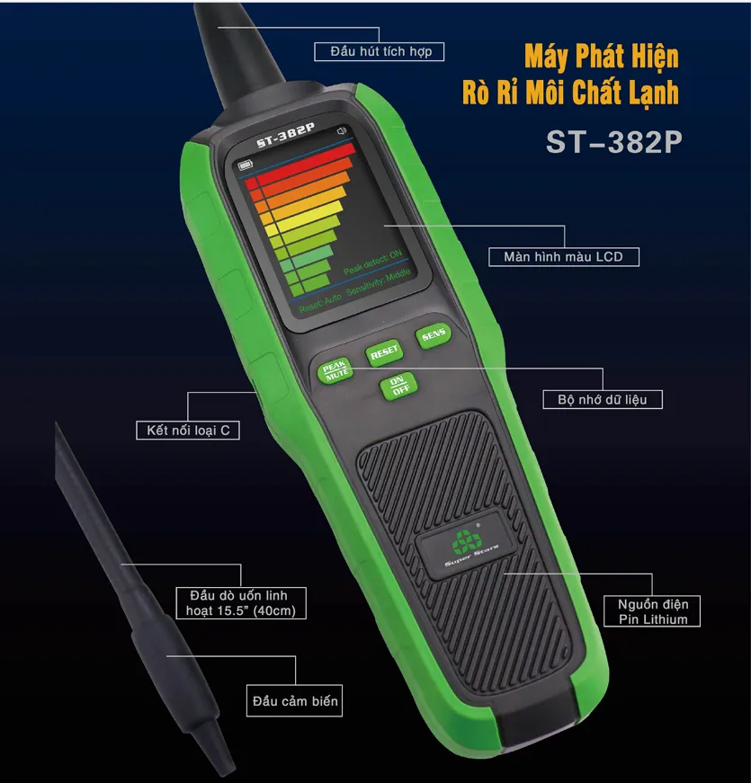 Máy phát hiện rò rỉ khí ga Super Stars ST-382P 20 may phat hien ro ri khi ga super stars st 382p1 1730811765