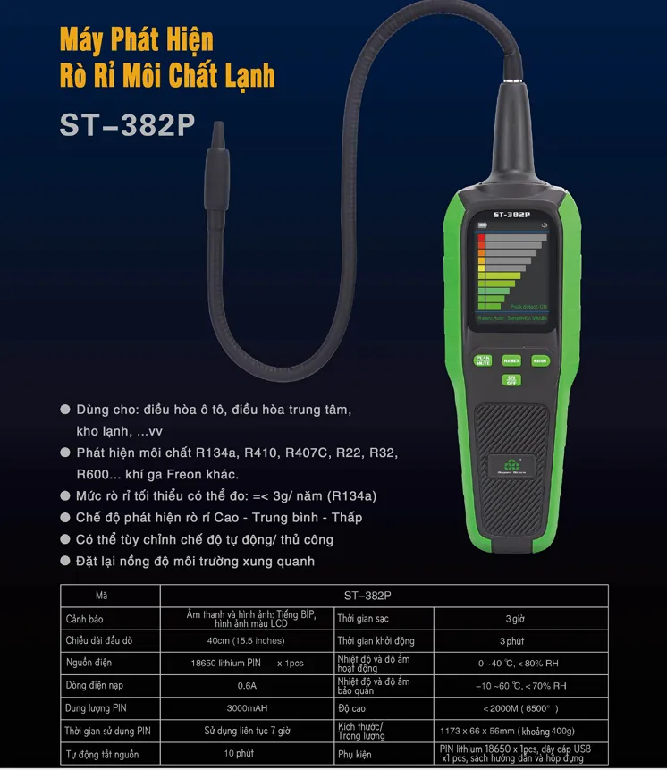 Máy phát hiện rò rỉ khí ga Super Stars ST-382P 21 may phat hien ro ri khi ga super stars st 382p2 1730811765