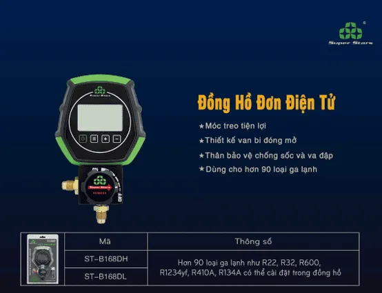 Đồng hồ đơn điện tử áp cao Super Stars ST-B168DH 19 super stars ST B168DH1