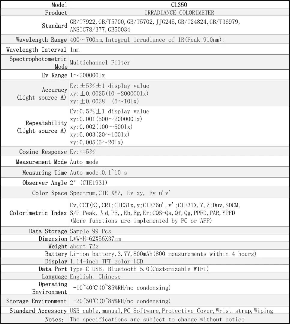Máy đo màu độ rọi Huicolor CL350 31 3d3a7dfc972a3f9