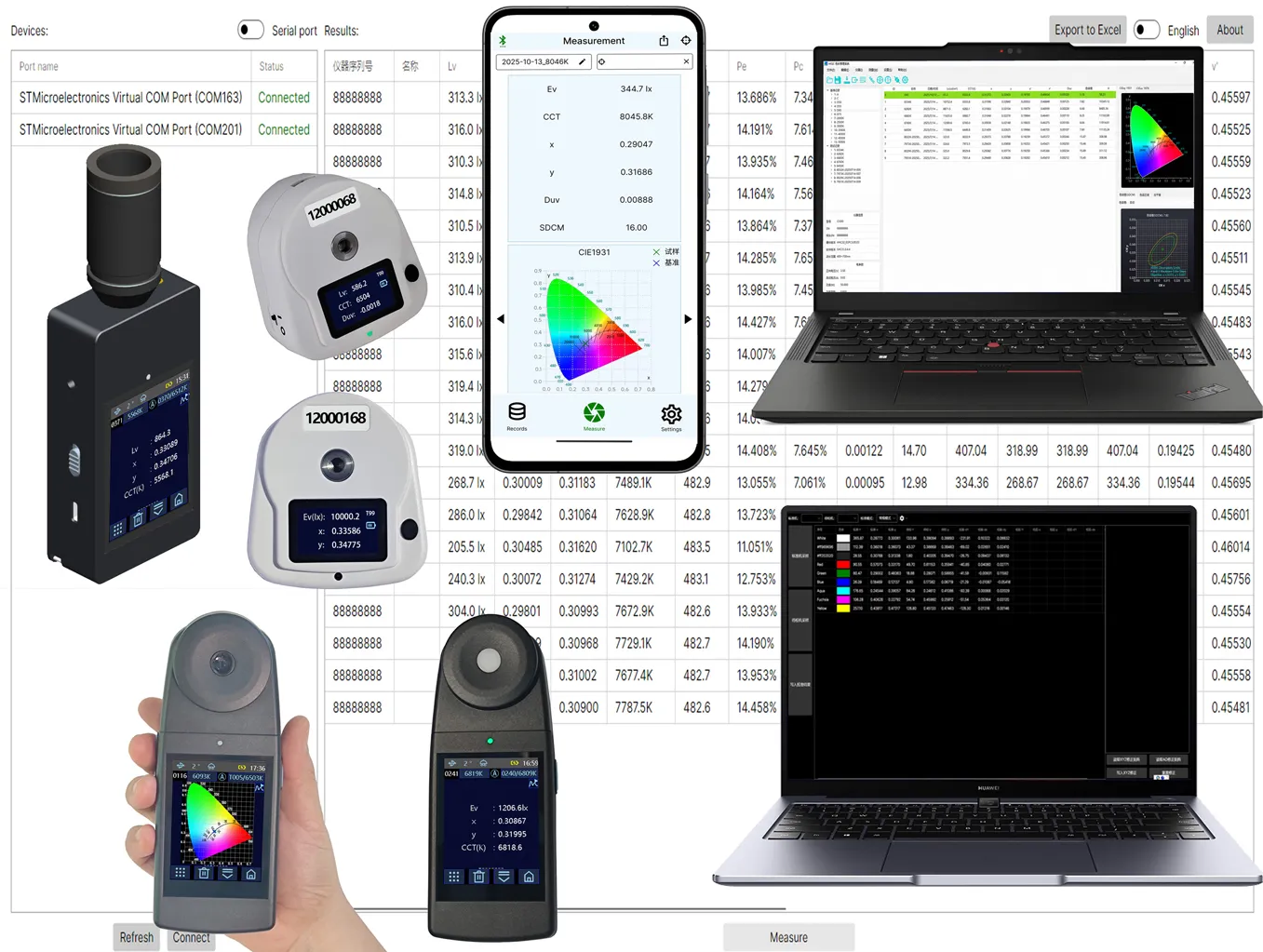 Máy phân tích màu Huicolor CI510 29 8cff684635e0c22