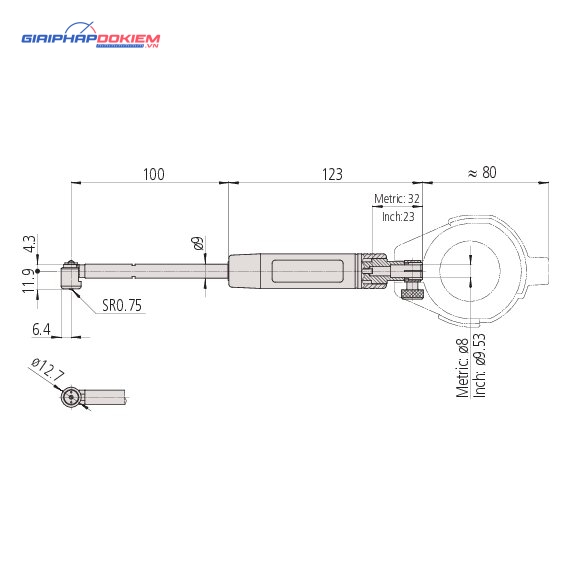 Bộ Đồng Hồ Đo Lỗ Trong Tiếp Xúc 2 Điểm 0.7-1,4"/0.0001" Mitutoyo 511-751-20 6 Bộ Đồng Hồ Đo Lỗ Trong Tiếp Xúc 2 Điểm 0.7-1,4"/0.0001" Mitutoyo 511-751-20 - Ảnh 3