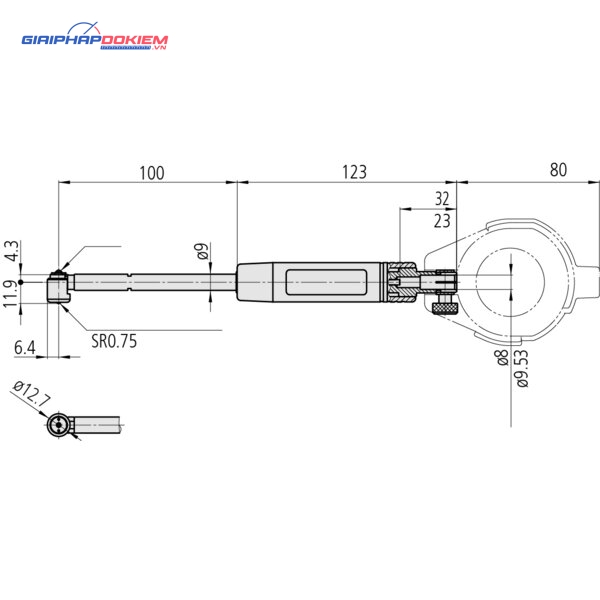 Bộ Đồng Hồ Đo Lỗ Trong Tiếp Xúc 2 Điểm 0,7-6", 0,0005" Mitutoyo 511-931-20 4 Bộ Đồng Hồ Đo Lỗ Trong Tiếp Xúc 2 Điểm 0,7-6", 0,0005" Mitutoyo 511-931-20 - Ảnh 2