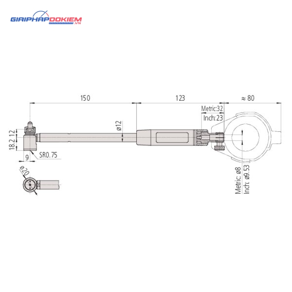 Bộ Đồng Hồ Đo Lỗ Trong Tiếp Xúc 2 Điểm 1.4-2.5"/0.0005" Mitutoyo 511-742-20 3 Bộ Đồng Hồ Đo Lỗ Trong Tiếp Xúc 2 Điểm 1.4-2.5"/0.0005" Mitutoyo 511-742-20 - Ảnh 2