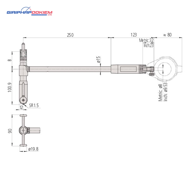 Bộ Đồng Hồ Đo Lỗ Trong Tiếp Xúc 2 Điểm 10-16"/0.0005" Mitutoyo 511-746-20 4 Bộ Đồng Hồ Đo Lỗ Trong Tiếp Xúc 2 Điểm 10-16"/0.0005" Mitutoyo 511-746-20 - Ảnh 2