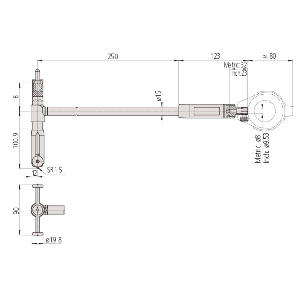 Bộ Đồng Hồ Đo Lỗ Trong Tiếp Xúc 2 Điểm 6.5-10"/0.0005" Mitutoyo 511-745-20 4 Bộ Đồng Hồ Đo Lỗ Trong Tiếp Xúc 2 Điểm 6.5-10"/0.0005" Mitutoyo 511-745-20 - Ảnh 2