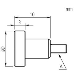 Đầu đo đồng hồ so D=15mm, Steel, Metric Mitutoyo 21AAA341 5 dau do dong ho so contact element flat d 0 2 steel inch 133017 1