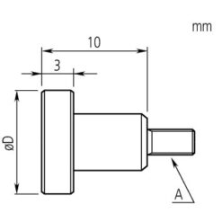 Đầu đo đồng hồ so D=20mm, Steel, Metric Mitutoyo 21AAA342 5 dau do dong ho so contact element flat d 0 2 steel inch 133017 1
